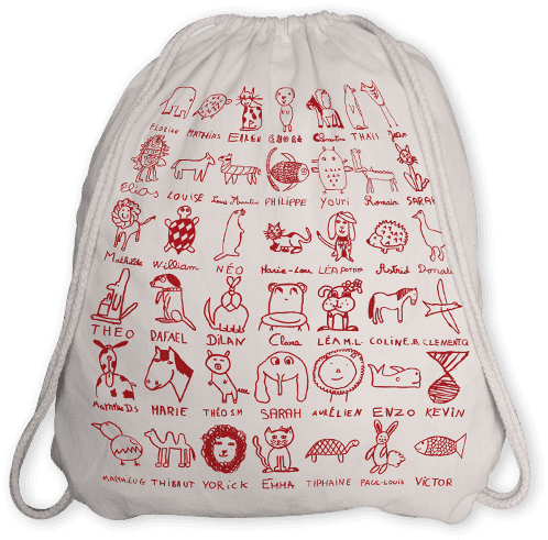 Sac à dos coton personnalisé pour la vente de l'école