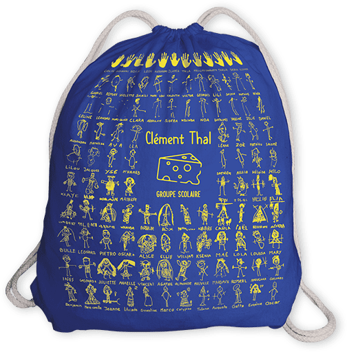 Sac à dos coton couleur personnalisé pour la vente de l'école