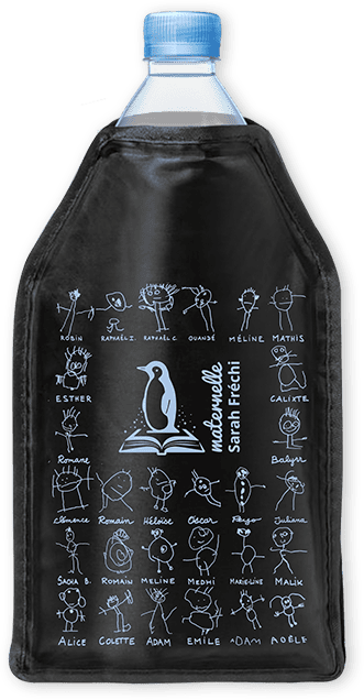 Refroidisseur de bouteilles personnalisé avec les dessins des enfants de l'école