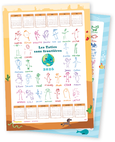 Calendrier imprimé avec le logo ou la photo de l'école ou de l