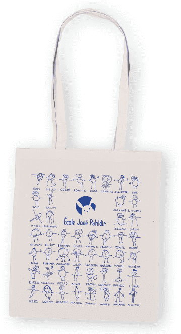 Sac tote bag personnalisé pour la vente de l'école