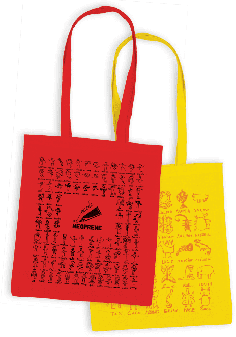 Sac tote bag couleur pour l'association de parents d'élèves