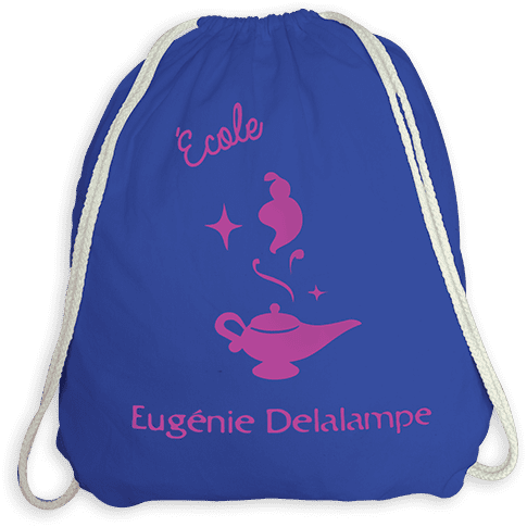 Sac à dos coton couleur personnalisé avec le logo de l'école ou de l'association