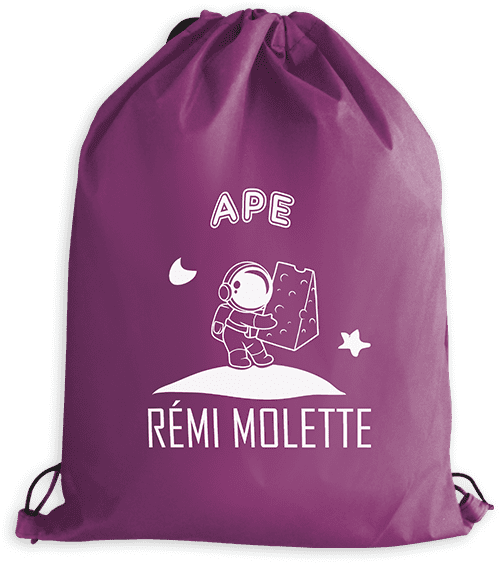 Sac à dos polyester personnalisé avec le logo de l'école ou de l'association