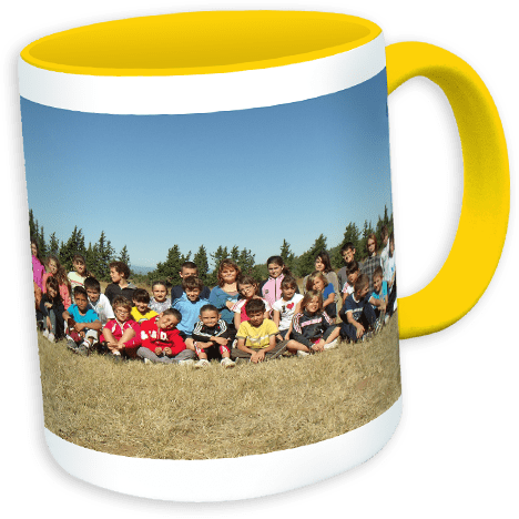 Mug couleur pour l'association de parents d'élèves