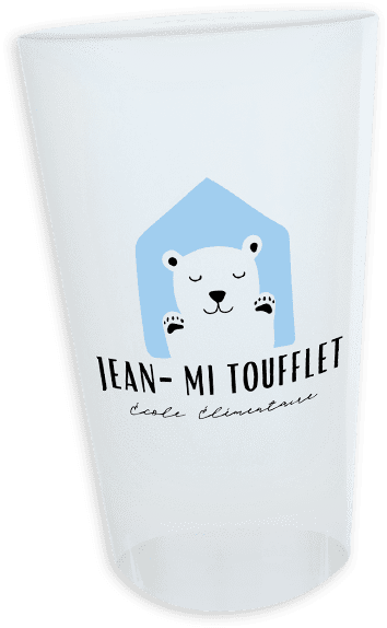 Gobelet réutilisable imprimé avec le logo de l'école