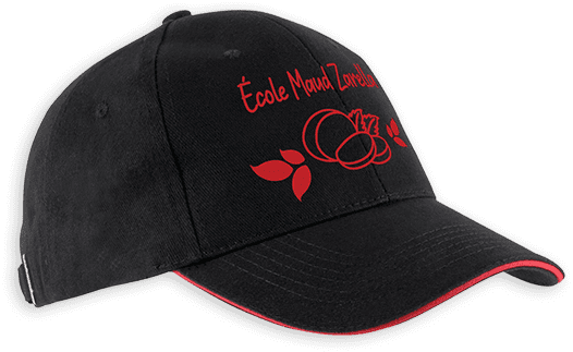 Casquette luxe personnalisée avec le logo de l'école ou de l'association