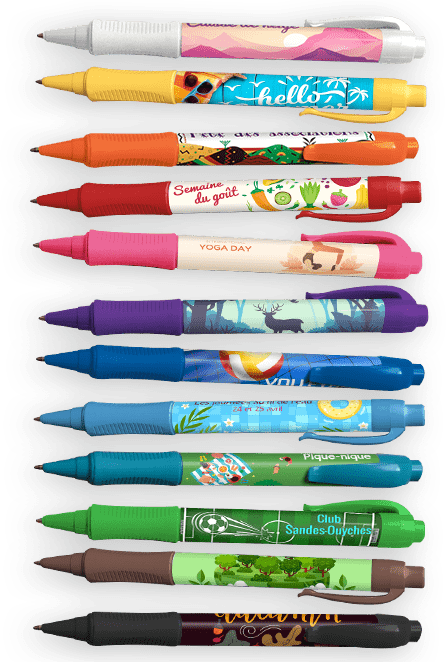 Stylos couleur customisé avec le logo ou la photo de l'école