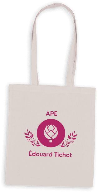 Sac tote bag coton bioloqgue personnalisé pour la vente de l'école