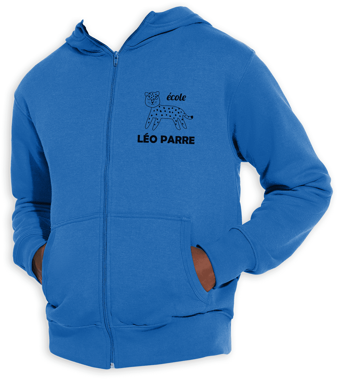 Sweat à Capuche Ours Polaire Pour Enfant - Veste Légère Fermeture éclair, Polyester, Tailles 90 à 130, Garçon Et Fille