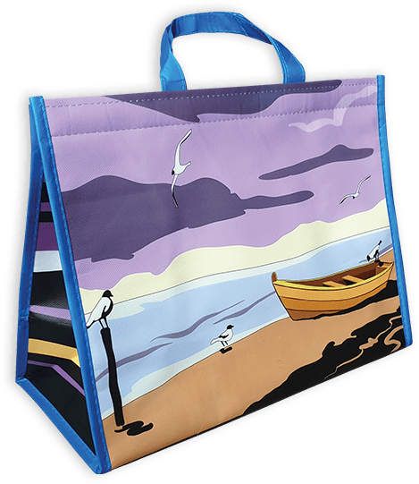 Sac isotherme personnalisé avec les dessins des enfants de l'école